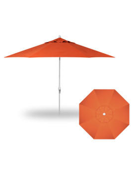 11' Auto Tilt Umbrella White / Sunset